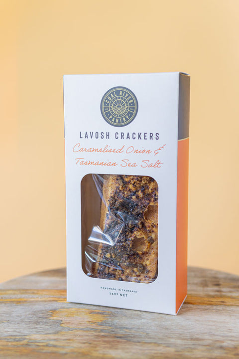 Coal River Pantry Lavosh Crackers Caramelised Oinon and Tasmanian Sea Salt 140g